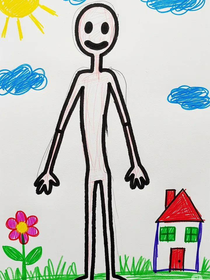 こどもが描いたゆるガッパのイラストです
